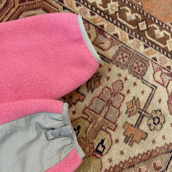 The north face girls XL Colorblock pink grey fleece zip up - Picture 3 of 5